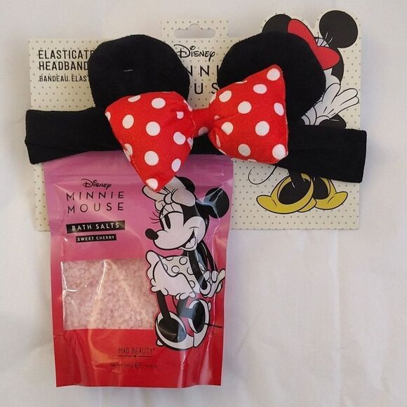 Disney Minnie Mouse Bath Salts And Minnie Headband Spa Bundle NWT - Picture 10 of 14